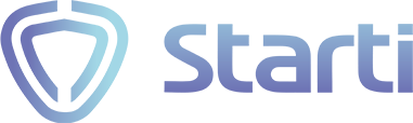 logo do parceiro Starti Security, oferece soluções de cibersecurity e redes